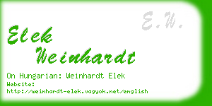 elek weinhardt business card